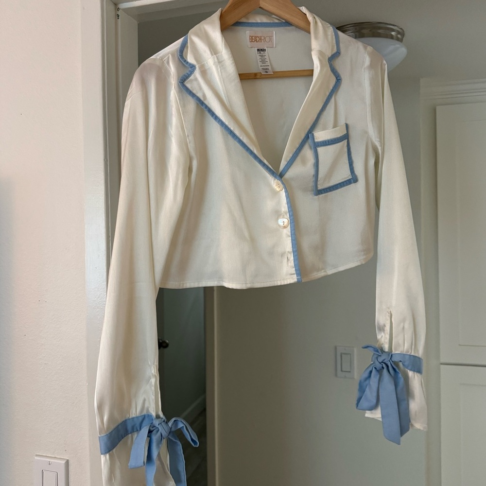 Beach Riot silk top, size small, crop!